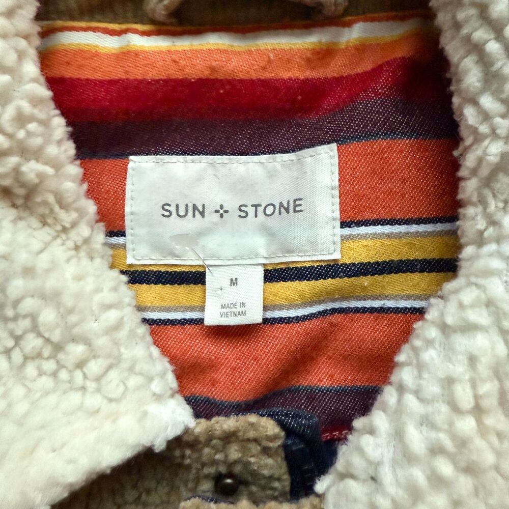 SUN + STONE MEN'S HARRY VEST TEDDY JACKET MEDIUM - Picture 3 of 6